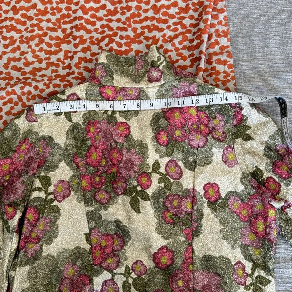 Custom handmade gold floral roses sparkle dress one of a kind small -medium fit - Picture 15 of 17